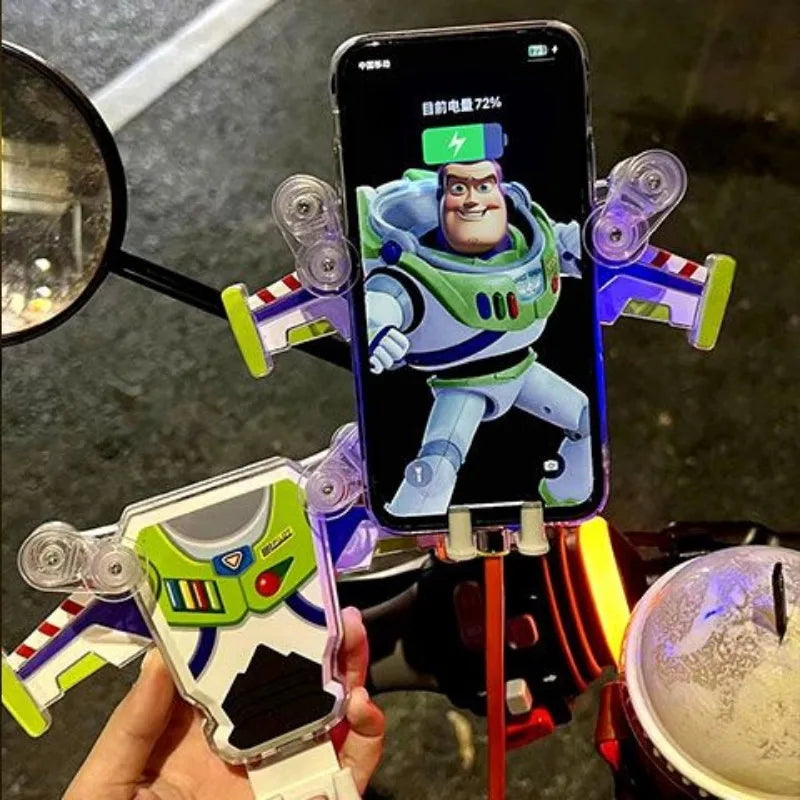 Neue Disney Buzz Lightyear Cartoon Auto Handy halter kreative personal isierte drahtlose Ladegerät Luft auslass Schnell lade geschenk