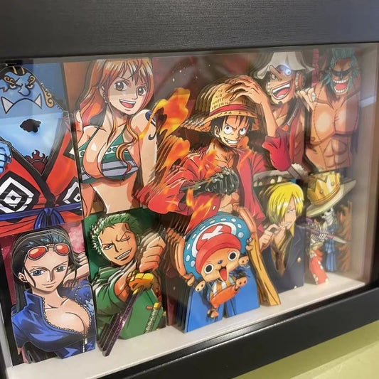 Neue One Piece 3D Kunst Malerei Wano Land Luffy Nami Zoro Chopper Cartoon Figur Sammeln Bild Ornamente Schlafzimmer Dekor Geschenke