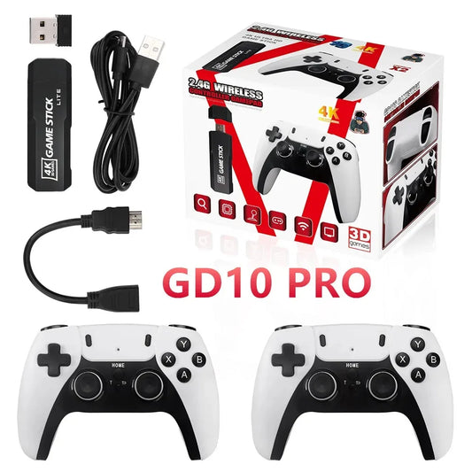 Neue gd10 pro Videospiel Stick Konsole 2,4g Doppel Wireless Controller Spiel 4k 256 Spiele GB Retro-Spiele Junge Weihnachts geschenk