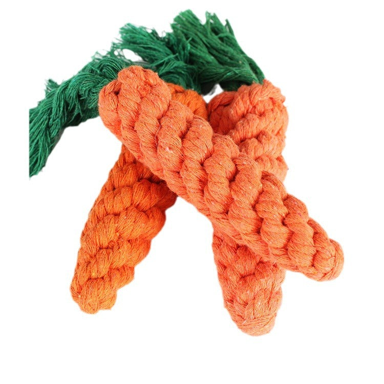 price 1.04usd weight 40g Cotton String Carrot Molar Teeth Cleaning Bite-resistant Dog Toy