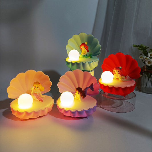 Price 2.05 usd  weight 173g Fantasy Shell Small Night Lamp Handmade DIY Luminous