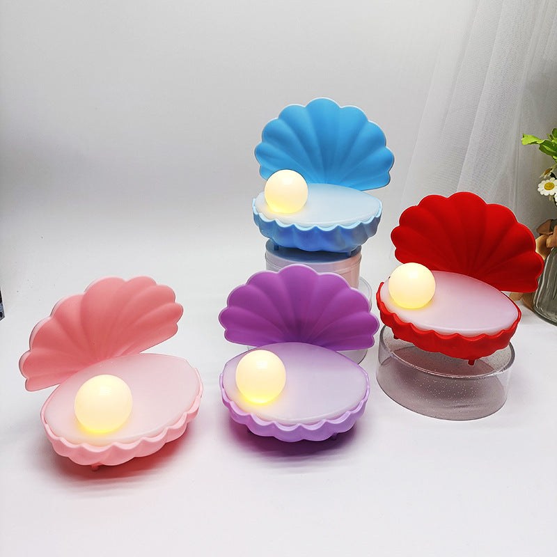 Price 2.05 usd  weight 173g Fantasy Shell Small Night Lamp Handmade DIY Luminous