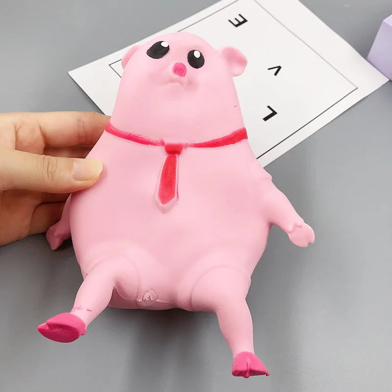 Pink Pig Squeeze Doll Fidget Toys Slow Rebound TPR 25cm Squishy Piggy Anti Stress Decompression Toy Stress Relief Toy Gift J144