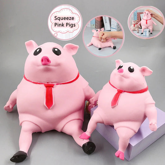 Pink Pig Squeeze Doll Fidget Toys Slow Rebound TPR 25cm Squishy Piggy Anti Stress Decompression Toy Stress Relief Toy Gift J144