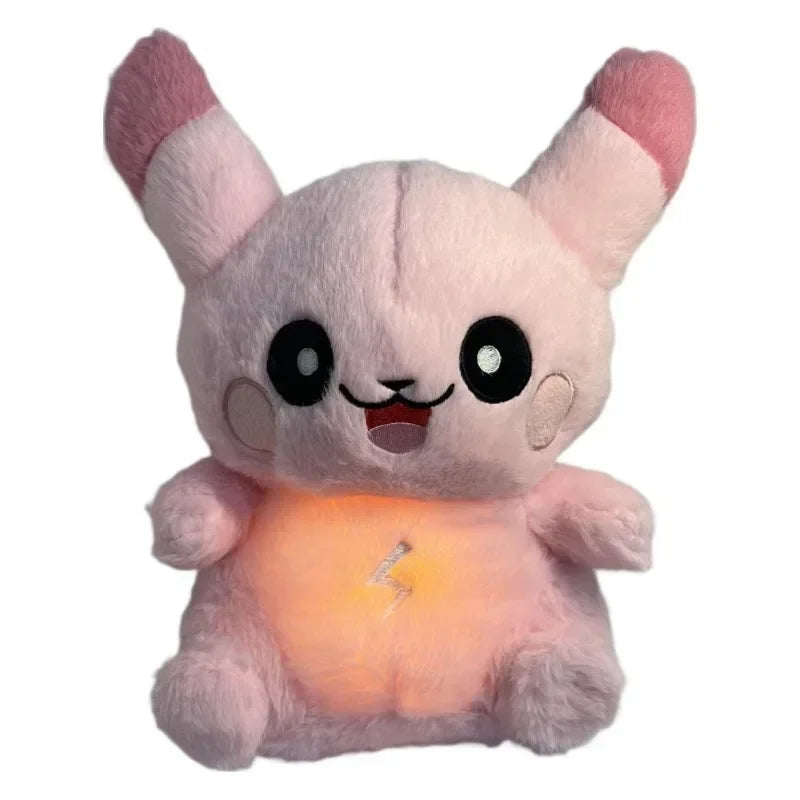 Pokemon Breathing Pikachu Glowing Doll Cartoon Anime Character Accessories Kawaii Soothing Children Toy Gift Room Decoration