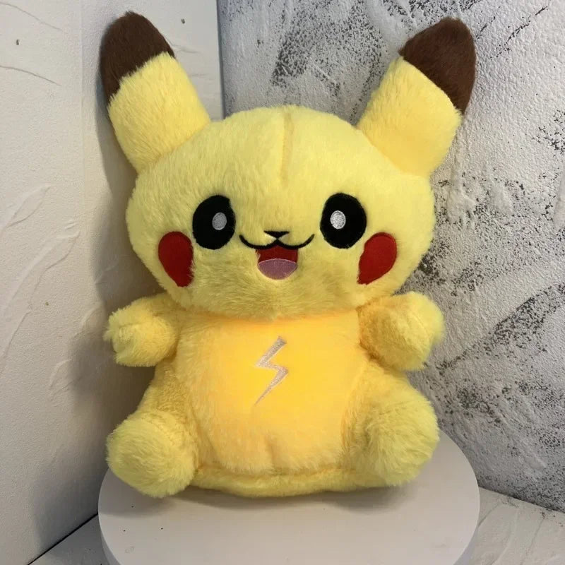 Pokemon Breathing Pikachu Glowing Doll Cartoon Anime Character Accessories Kawaii Soothing Children Toy Gift Room Decoration