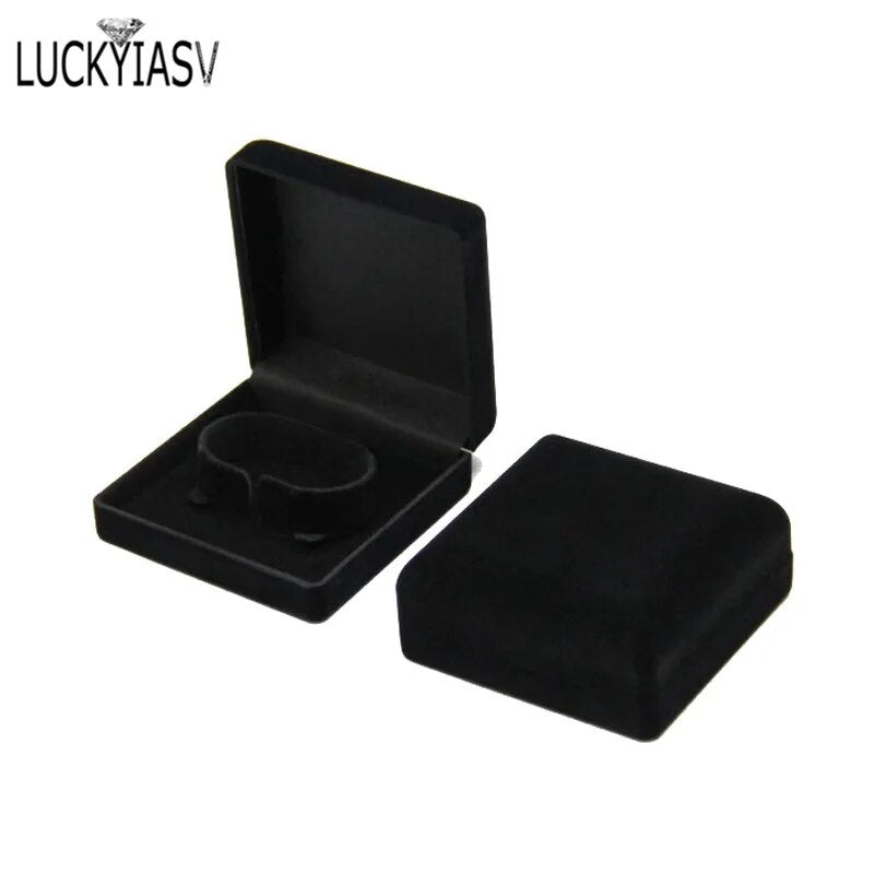 Premium Bangle Bracelet Box Black Velvet Coated Jewelry Display Boxes C Collar Jewellery Packaging Gift Holder Organizer Case