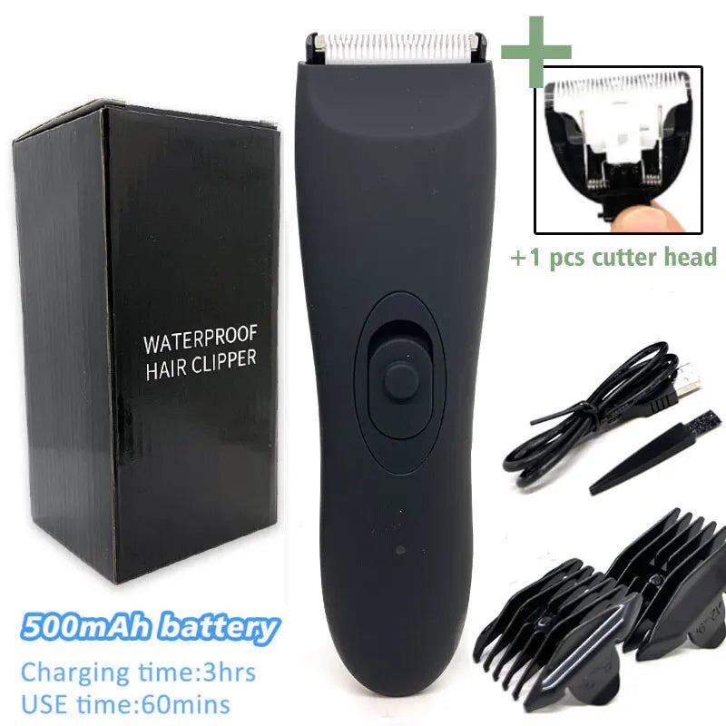 Professional Hair Clipper Rechargeable Beard Trimmer Hair Cutting Machine Electric Shaver for Body Hair Shaving Safety Razor