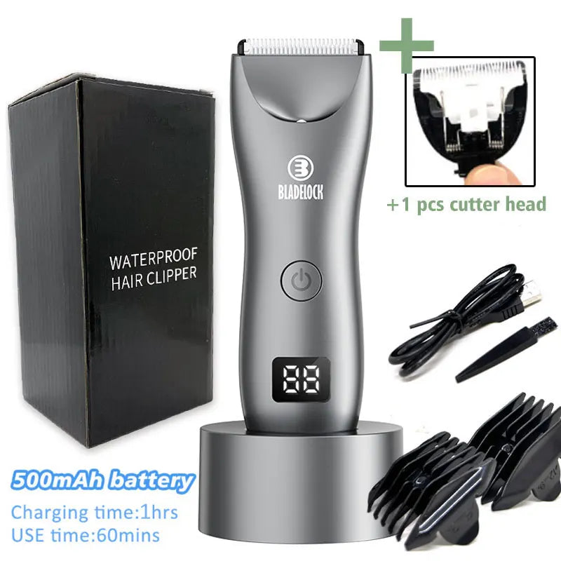 Professional Hair Clipper Rechargeable Beard Trimmer Hair Cutting Machine Electric Shaver for Body Hair Shaving Safety Razor