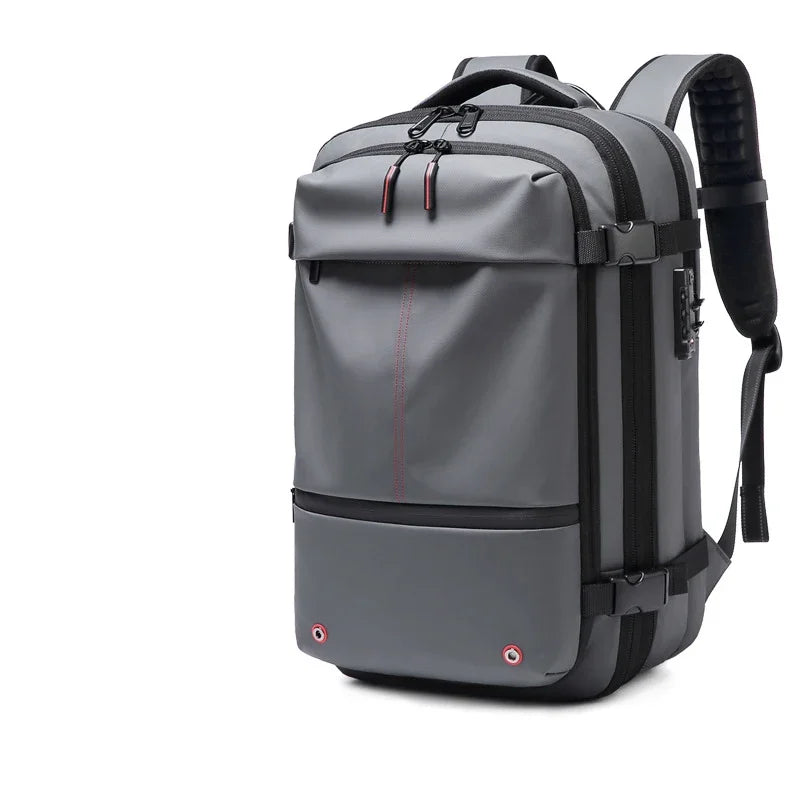 Reise-Männer 17-Zoll-Laptop-Rucksack Vakuumkompressionsrucksack Business-Schulrucksack mit großer Kapazität Erweitern Sie den Outdoor-Rucksack