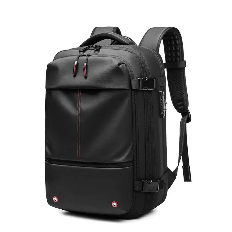 Reise-Männer 17-Zoll-Laptop-Rucksack Vakuumkompressionsrucksack Business-Schulrucksack mit großer Kapazität Erweitern Sie den Outdoor-Rucksack