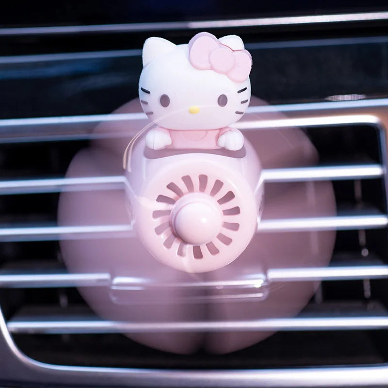 Sanrio Hello Kitty Air Freshener Car Perfum Kawaii Propeller Outlet Vent Fresheners Perfume Suitable for Car Interior Decoration