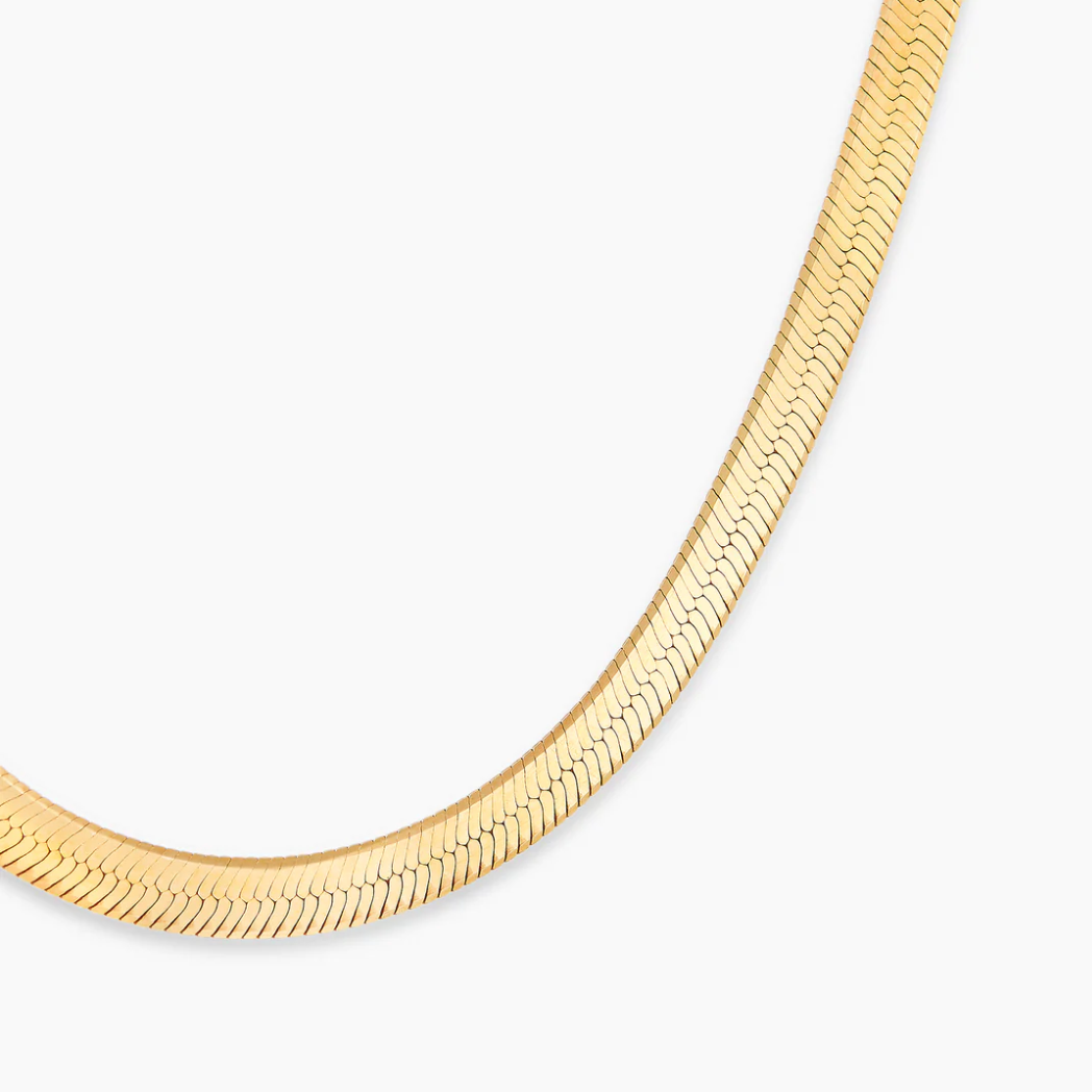 HERRINGBONE CHAIN 3MM [GOLD/SILVER]