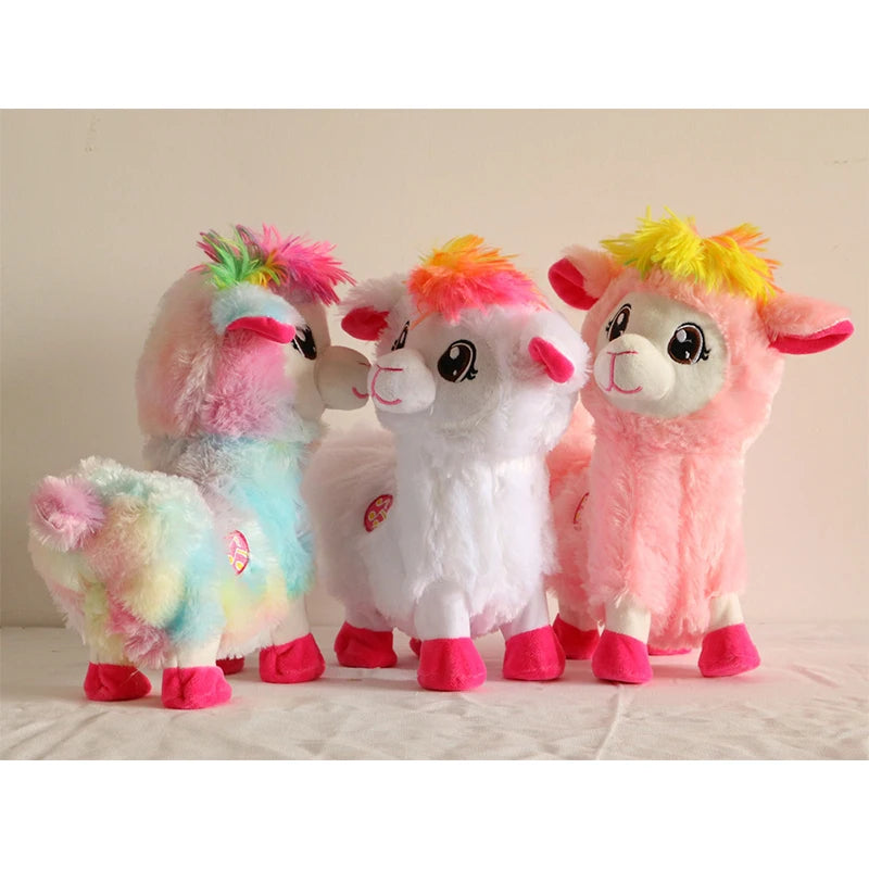 Sheep Llama Alpacas Plush Toy Electric Dancing Music Funny Toys Pets Doll Stuffed Soft Animal kids Christmas Gifts