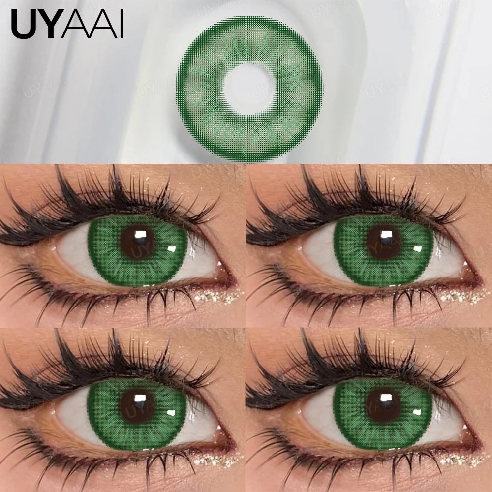 UYAAI 1 paio di alunni colorati per occhi Marrone naturale Occhi grandi Contatti Cosmetici Lenti colorate per occhi verdi Lenti grigie per donna