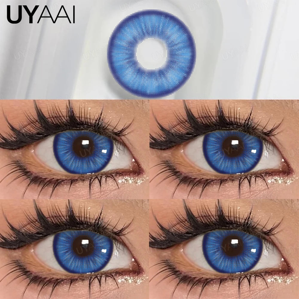 UYAAI 1 paio di alunni colorati per occhi Marrone naturale Occhi grandi Contatti Cosmetici Lenti colorate per occhi verdi Lenti grigie per donna