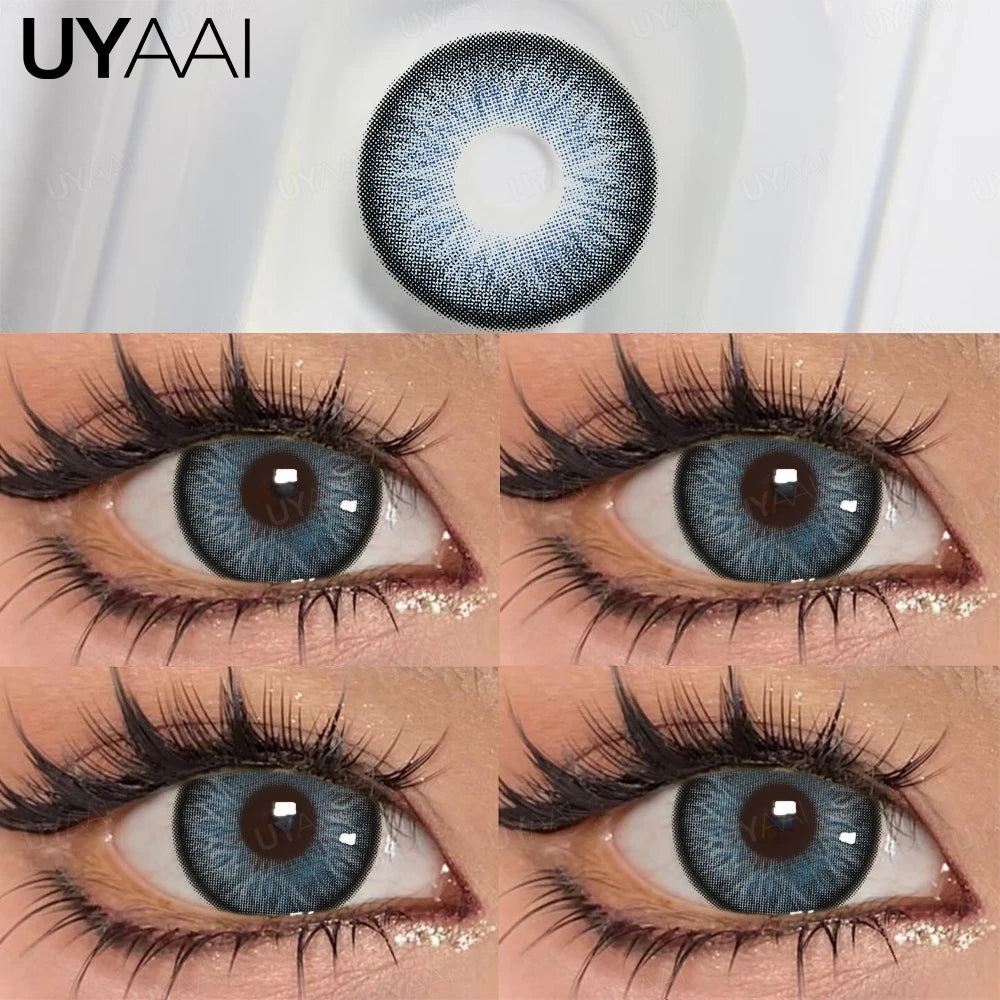 UYAAI 1 paio di alunni colorati per occhi Marrone naturale Occhi grandi Contatti Cosmetici Lenti colorate per occhi verdi Lenti grigie per donna