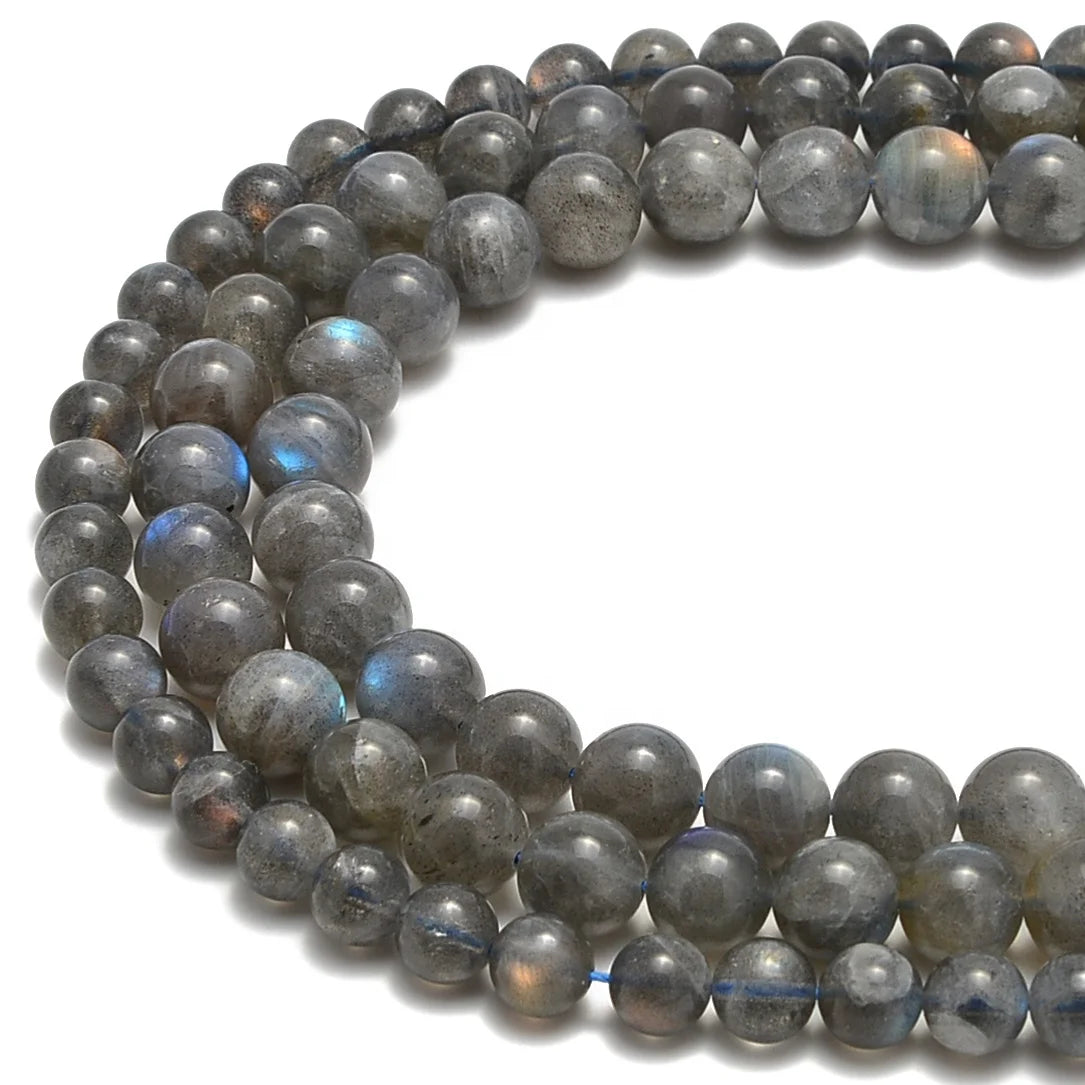 Top Quality 6mm/8mm/10mm Labradorite Smooth Round Gemstone Loose Beads for Jewelry Making