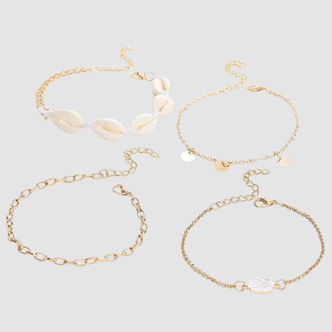 SHELL ANKLET SET [GOLD]