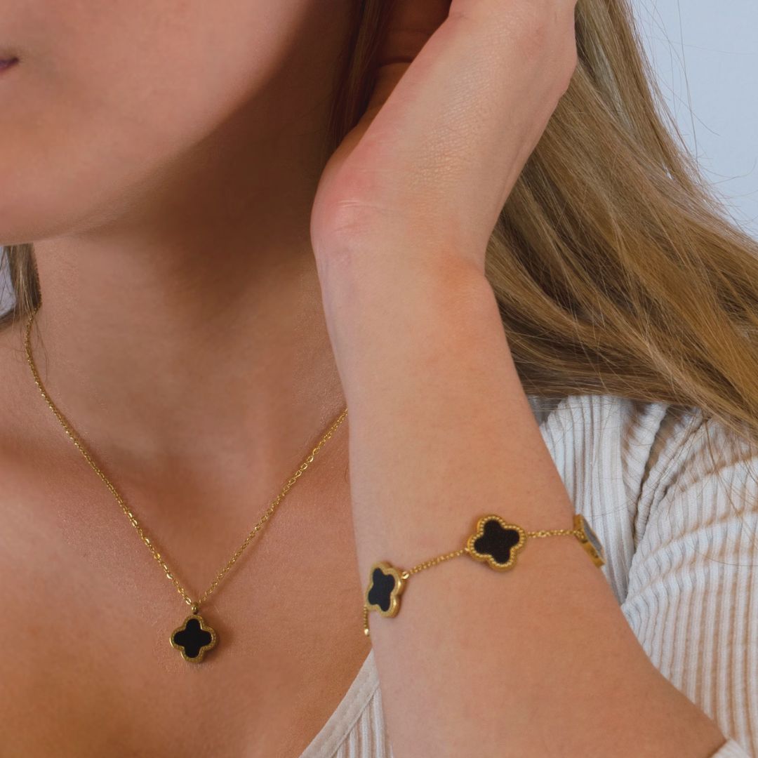 LUCKY MARI BRACELET [BLACK/GOLD]