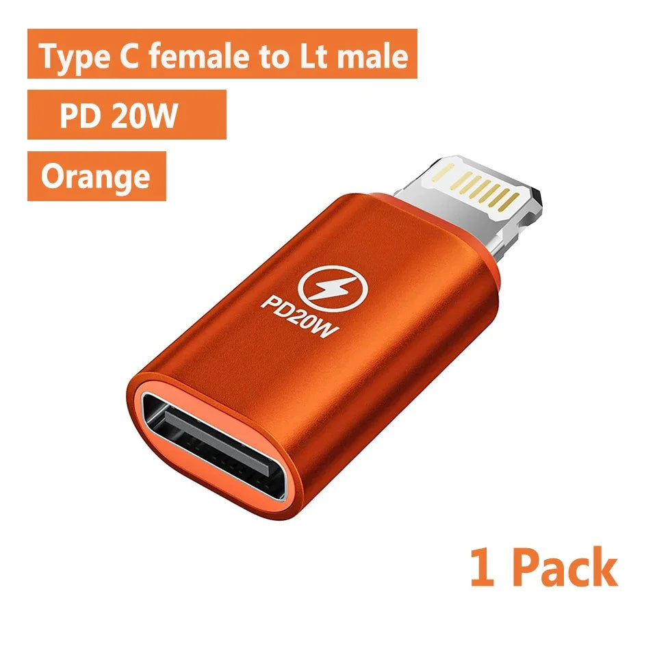 Usb C To 8 Pin Adapter Fast Charging For Iphone Lightning Female To Type-C Charger Connector For Iphone 15 Pro 14 Macbook Ipad