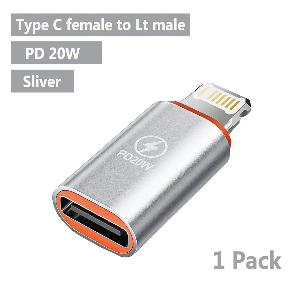 Usb C To 8 Pin Adapter Fast Charging For Iphone Lightning Female To Type-C Charger Connector For Iphone 15 Pro 14 Macbook Ipad