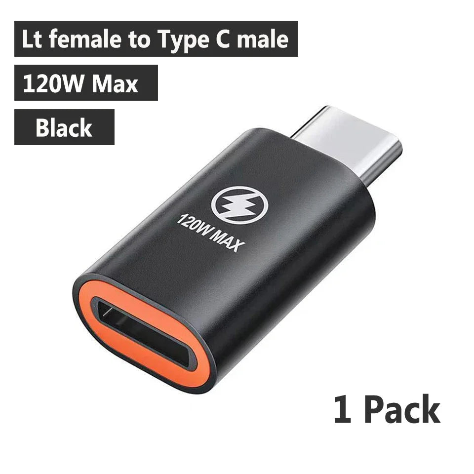 Usb C To 8 Pin Adapter Fast Charging For Iphone Lightning Female To Type-C Charger Connector For Iphone 15 Pro 14 Macbook Ipad
