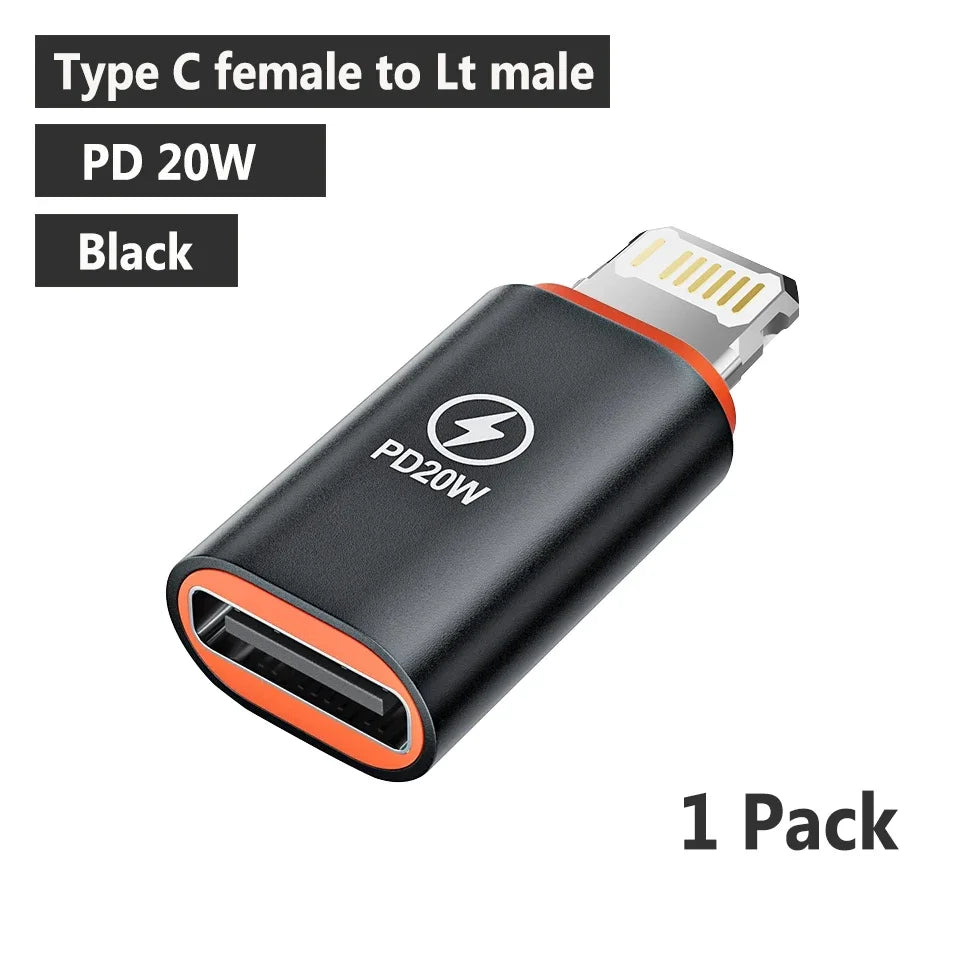 Usb C To 8 Pin Adapter Fast Charging For Iphone Lightning Female To Type-C Charger Connector For Iphone 15 Pro 14 Macbook Ipad