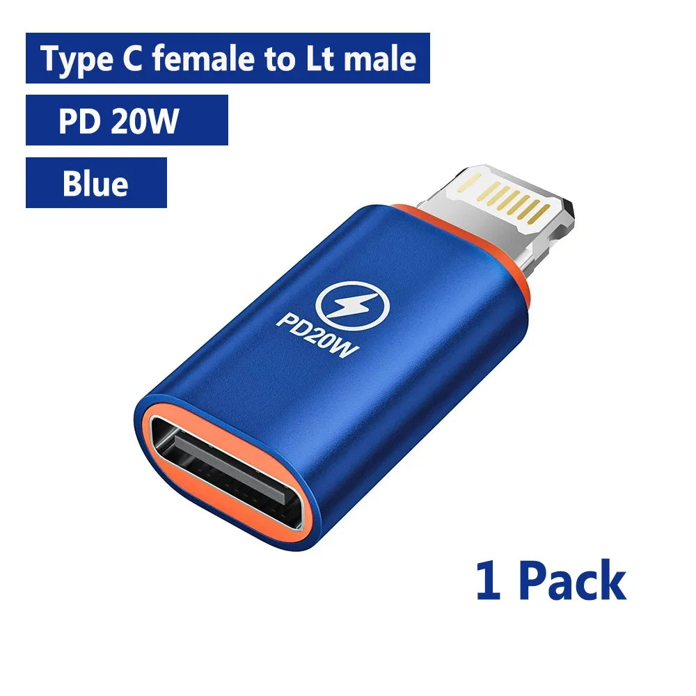 Usb C To 8 Pin Adapter Fast Charging For Iphone Lightning Female To Type-C Charger Connector For Iphone 15 Pro 14 Macbook Ipad