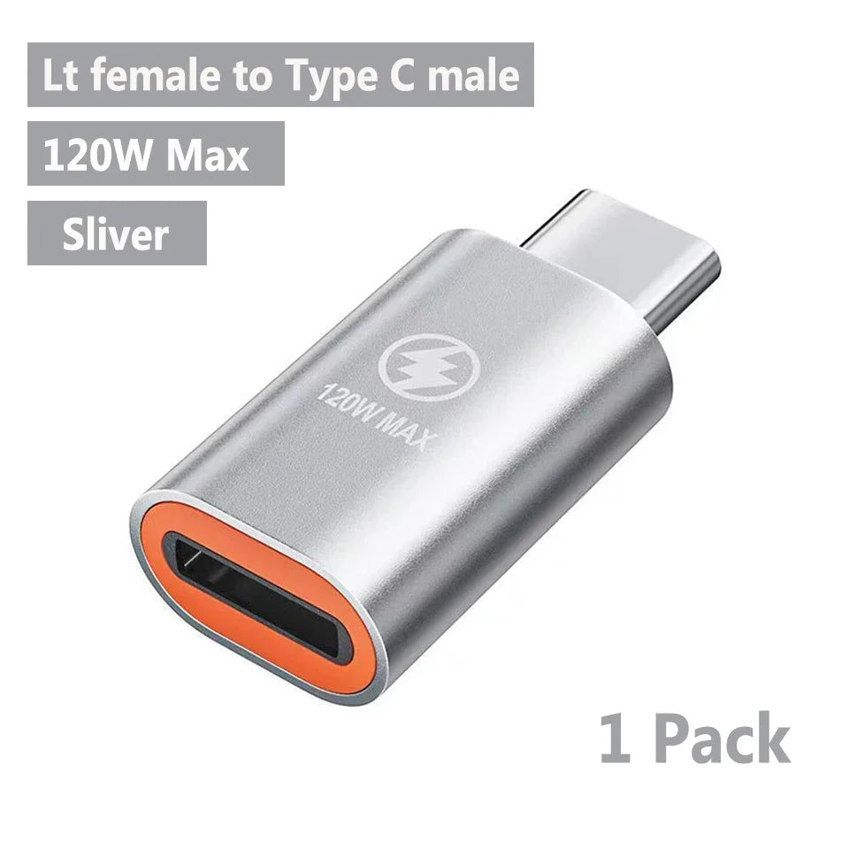 Usb C To 8 Pin Adapter Fast Charging For Iphone Lightning Female To Type-C Charger Connector For Iphone 15 Pro 14 Macbook Ipad