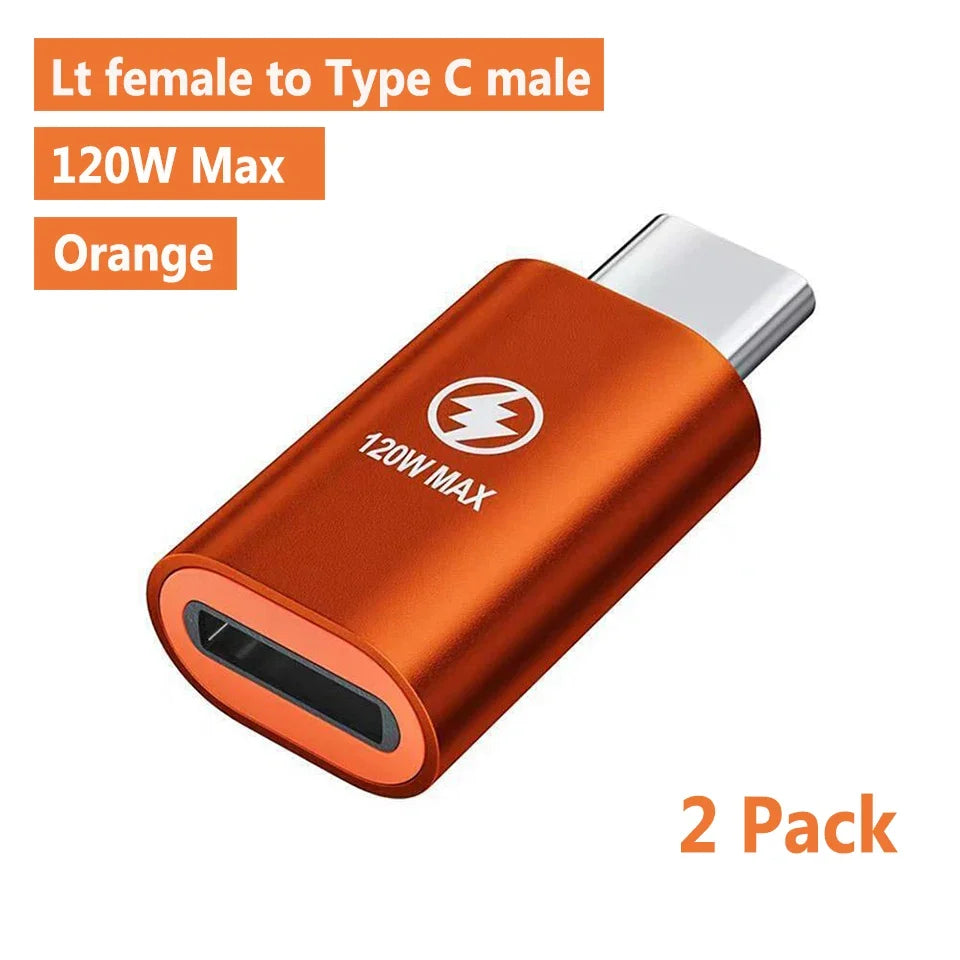Usb C To 8 Pin Adapter Fast Charging For Iphone Lightning Female To Type-C Charger Connector For Iphone 15 Pro 14 Macbook Ipad