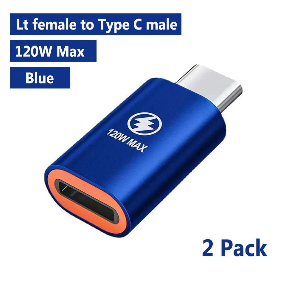 Usb C To 8 Pin Adapter Fast Charging For Iphone Lightning Female To Type-C Charger Connector For Iphone 15 Pro 14 Macbook Ipad
