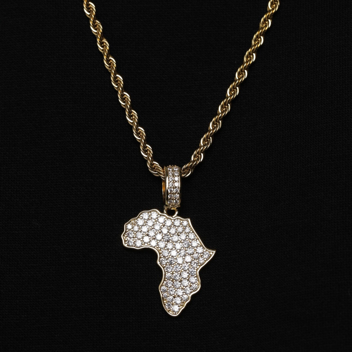 ICED AFRICAN PENDANT [GOLD]