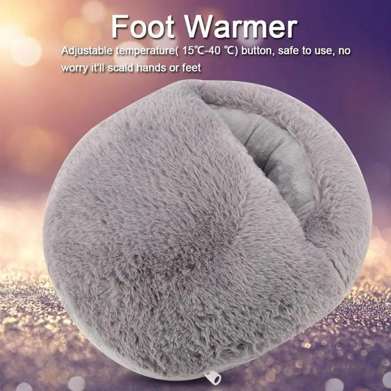 Winter Electric Foot Heating Pad USB Charging Soft Plush Washable Foot Warmer Heater Improve Sleeping Household Foot Warming Mat