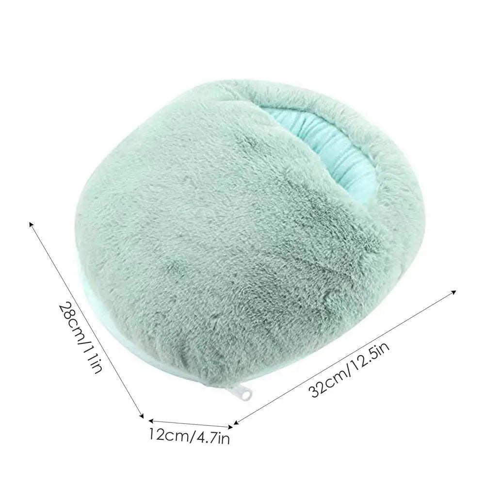 Winter Electric Foot Heating Pad USB Charging Soft Plush Washable Foot Warmer Heater Improve Sleeping Household Foot Warming Mat