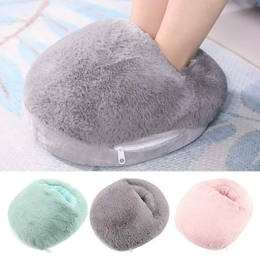 Winter Electric Foot Heating Pad USB Charging Soft Plush Washable Foot Warmer Heater Improve Sleeping Household Foot Warming Mat