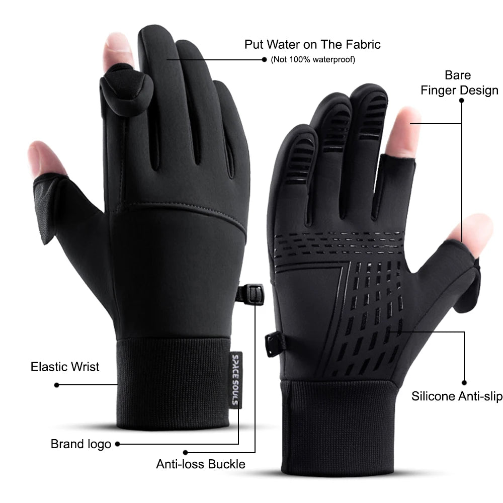 Winter Warm Gloves Windproof Waterproof Touchscreen Gloves Men Women Outdoor Sport Running Fishing Cycling Skiing Gloves