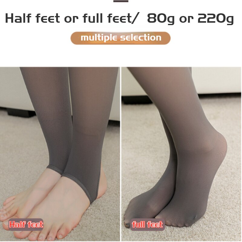 Winter Warm Pantyhose Women Sexy Elastic Translucent Thermal Tiught Pantyhose Thicken Seamless Push Up Velvet  Tights Pantyhose