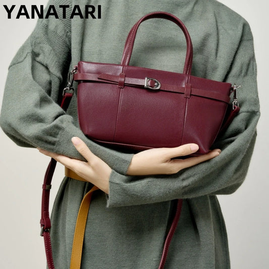 YANATARI Genuine leather woman bag shoulder bag Handbags ladies crossbody bags luxury designer minimalism bag Cattle leather