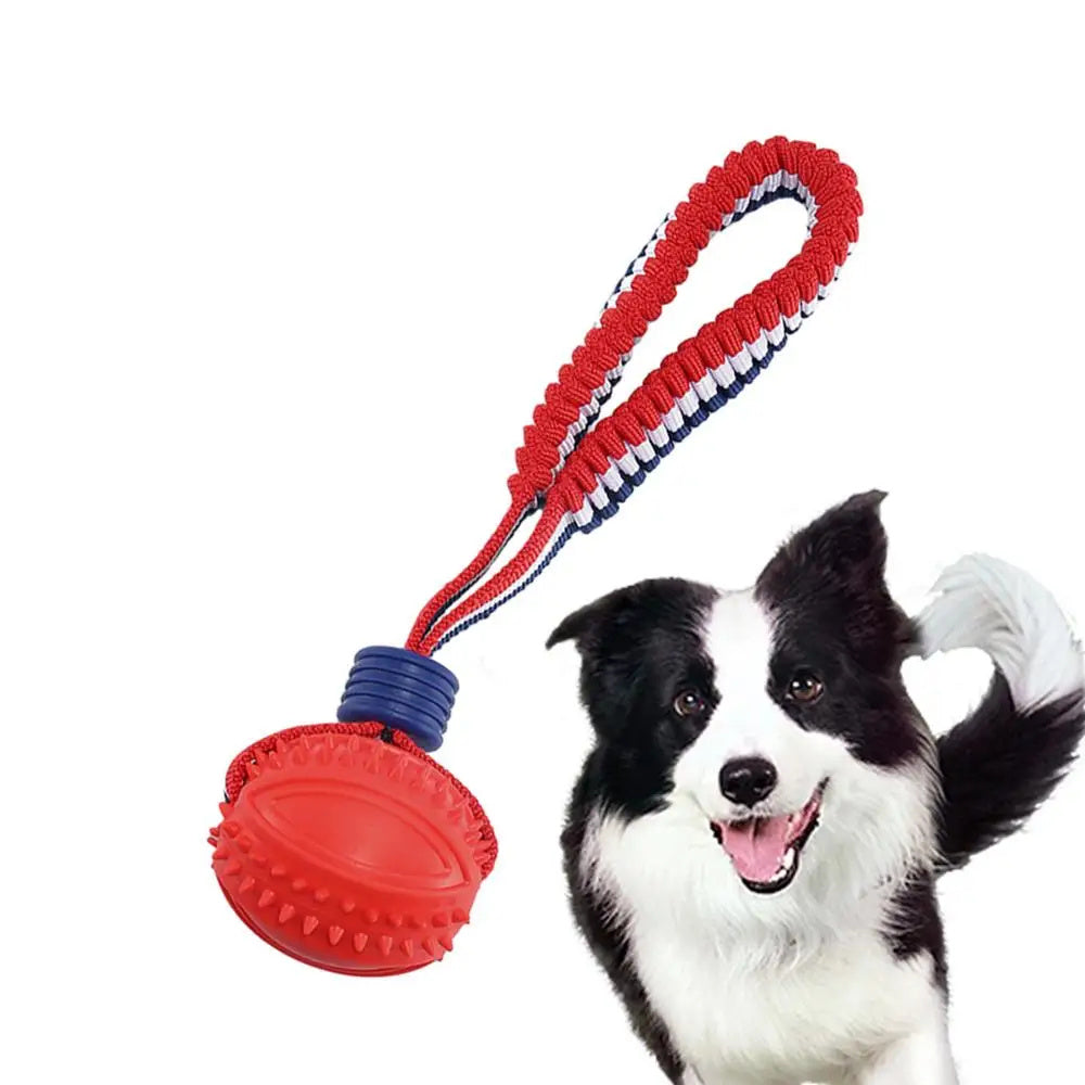 weight 100-170g Interactive Dog Toy Ball Interactive Teether With Rope Dog Ball Pet Supplies Chewing Ball Training For Living Room Lake Beach Pets Products