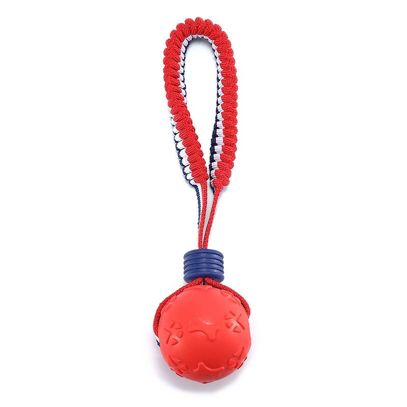 weight 100-170g Interactive Dog Toy Ball Interactive Teether With Rope Dog Ball Pet Supplies Chewing Ball Training For Living Room Lake Beach Pets Products