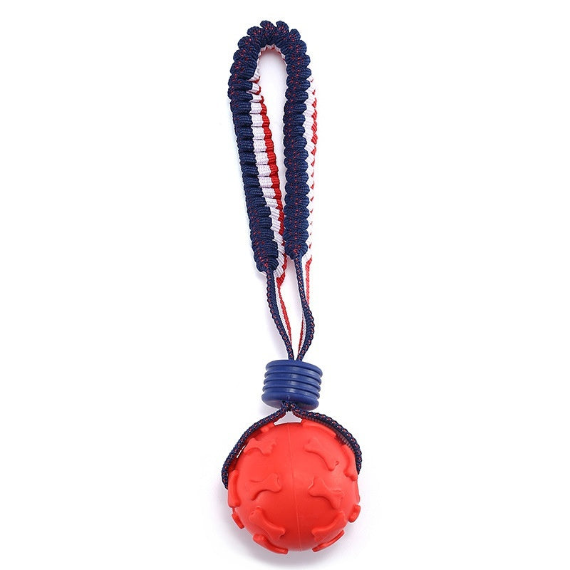 weight 100-170g Interactive Dog Toy Ball Interactive Teether With Rope Dog Ball Pet Supplies Chewing Ball Training For Living Room Lake Beach Pets Products