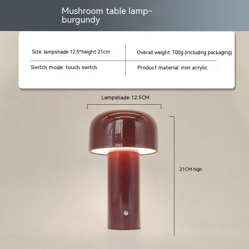 Price 7.5 usd weight 730g Retro Led Mushroom Lamp Living Room Bedroom Bedside