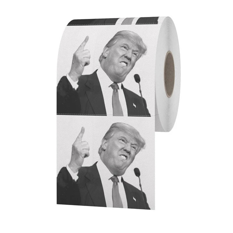 Żart Zabawny Papierowy Tkanina Gag Prezent Prank Żart Kreatywna Łazienka Zabawny Papier Toaletowy Prezydent Donald Trump Papier Toaletowy Dropshipping