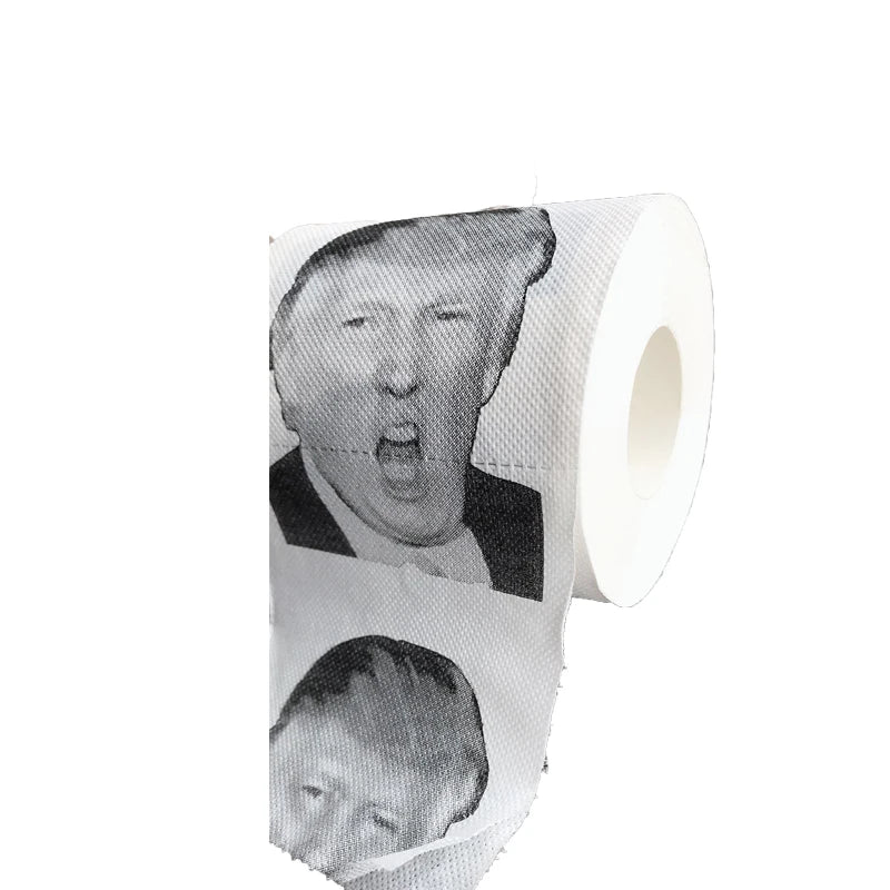 Żart Zabawny Papierowy Tkanina Gag Prezent Prank Żart Kreatywna Łazienka Zabawny Papier Toaletowy Prezydent Donald Trump Papier Toaletowy Dropshipping