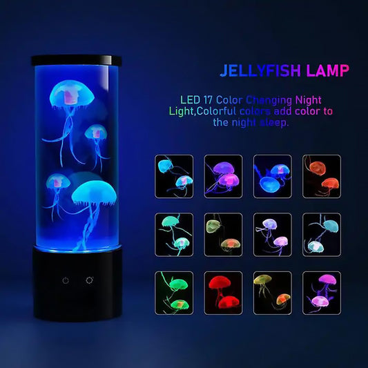 9-inch LED Colorful Jellyfish Lamp Amazon Hot Home Decoration Small Night Lamp Creative Ambience Light Exclusive For Cross-border 
380g