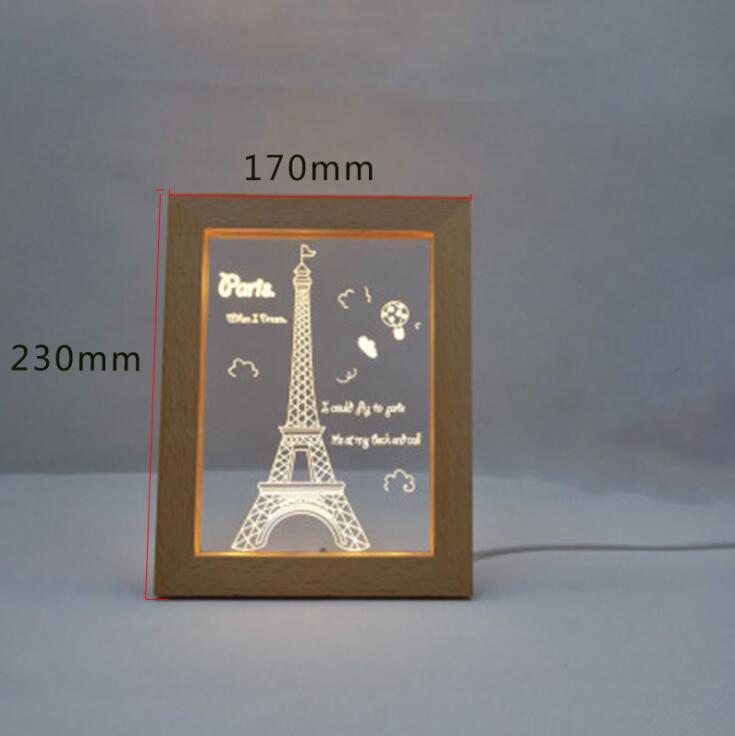 Wooden Luminous Photo Frame Led Night Light 275g