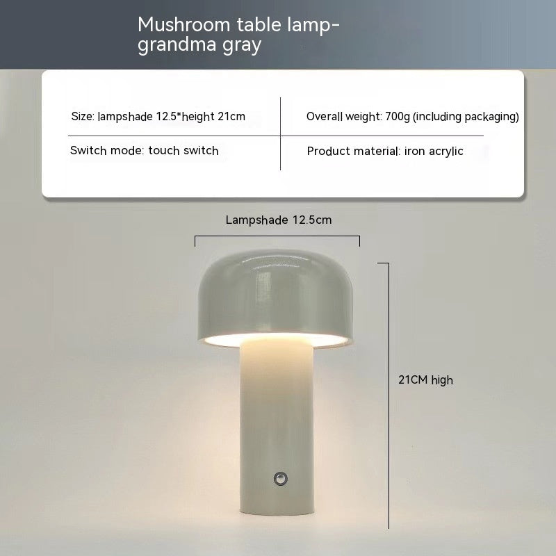 Price 7.5 usd weight 730g Retro Led Mushroom Lamp Living Room Bedroom Bedside