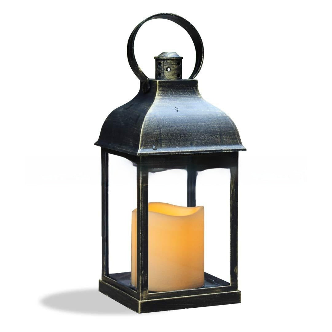 price 9.36 usd weight 430g Fireplace Storm Lantern European Style Candle Light LED Furnishings Christmas Home Lights