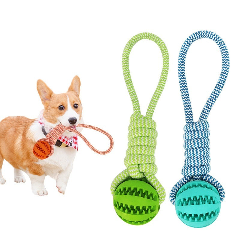 weight 135g Dog Toys Treat Balls Interactive Hemp Rope Rubber Leaking Balls For Small Dogs Chewing Bite Resistant Toys Pet Tooth Cleaning Bite Resistant Toy Ball For Pet Dogs Puppy